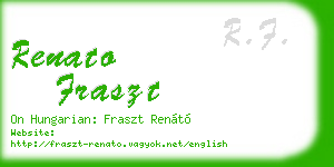 renato fraszt business card