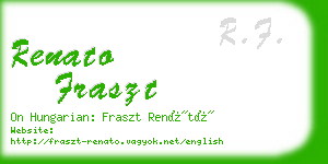 renato fraszt business card